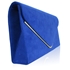 Picture of Xardi Royal Blue envelope metal bar suede clutch bag