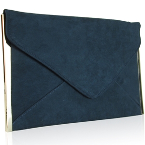 Picture of Xardi Navy medium celebrity flat envelope handbag
