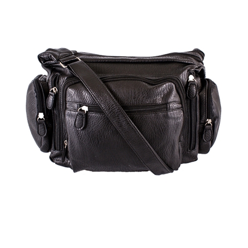 Picture of Xardi London Black Medium Faux Leather Cross Body Bag 
