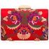 Picture of Xardi London Red Hard Compact Minaudiere Satin Clutch 