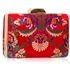 Picture of Xardi London Red Hard Compact Minaudiere Satin Clutch 
