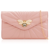 Picture of Xardi London Pink  Dragonfly Quilted Evening Bag