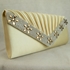 Picture of Xardi London Gold Floral Gems Diamante Satin Bridal Bag