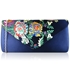 Picture of Xardi London Navy Satin Embroidered Floral Envelope Bridal Bag