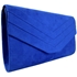 Picture of Xardi London Royal Blue Envelope Shaped Faux Suede Small Clutch Bag