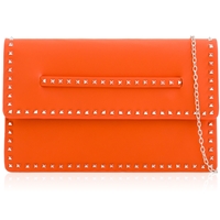 Picture of Xardi London Orange Faux Leather Studded Flat Clutch