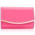 Picture of Xardi London Pink Metal Trim Patent Leather Clutch Bag