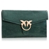 Picture of Xardi London Green Metallic Flat Clutch Handbag