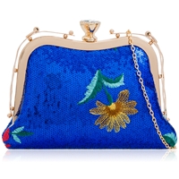 Picture of Xardi London Royal Blue Sequin Frame Bridal Bag