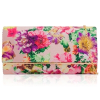 Picture of Xardi London Pink Sequin Water Colour Floral Women Clutch 