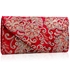 Picture of Xardi London Red Velvet Sequins Envelope Clutch 