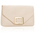 Picture of Xardi London Nude Flap Over Suede Clutch Bag 