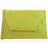 Picture of Xardi London Yellow Large Flat Suede Diagonal Envelope Clutch Bag