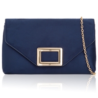 Picture of Xardi London Navy Style 2 Ruby Women Ladies Faux Suede Evening Clutch Bag