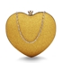 Picture of Xardi London Gold Glitter Small Heart Glitter Clutch Bag