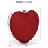 Picture of Xardi London Red Glitter Small Heart Glitter Clutch Bag