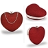Picture of Xardi London Red Glitter Small Heart Glitter Clutch Bag