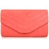 Picture of Xardi London Coral Envelope Shaped Faux Suede Small Clutch Bag 