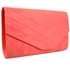 Picture of Xardi London Coral Envelope Shaped Faux Suede Small Clutch Bag 