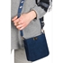 Picture of Xardi London Navy Twist Lock Cross Body Bag Ladies Designer Womens Shoulder Bag Cross Body Handbag Tote