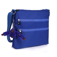 Picture of Xardi London Blue Double Zip Cross Body Bag Medium Polyester Women Cross Body Bag