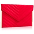 Picture of Xardi London Red Chevron medium celebrity flat envelope handbag