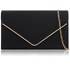 Picture of Xardi London Black Faux Leather Women Envelope Clutch Bag