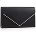 Picture of Xardi London Black Faux Leather Women Envelope Clutch Bag