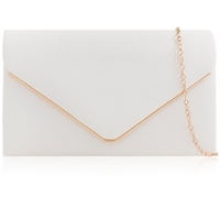 Picture of Xardi London White Faux Leather Women Envelope Clutch Bag