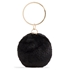 Picture of Xardi London Black Faux Fur Top Handle Clutch Bags 