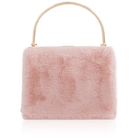 Picture of Xardi London Pink Faux Fur Top Handle Clutch Bags 