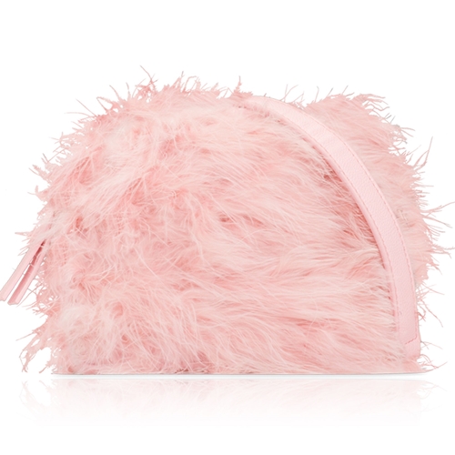 Picture of Xardi London Pink Round Mini Bag Small Faux Fur Cross-Body Bag 