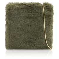 Picture of Xardi London Green Mini Bag  Small Faux Fur Cross-Body Bag 