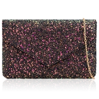 Picture of Xardi London Black Style A Flat Mermaid Glitter Sequin Party Bag