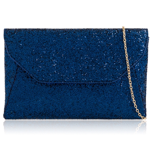 Picture of Xardi London Blue Flat Mermaid Glitter Sequin Party Bag