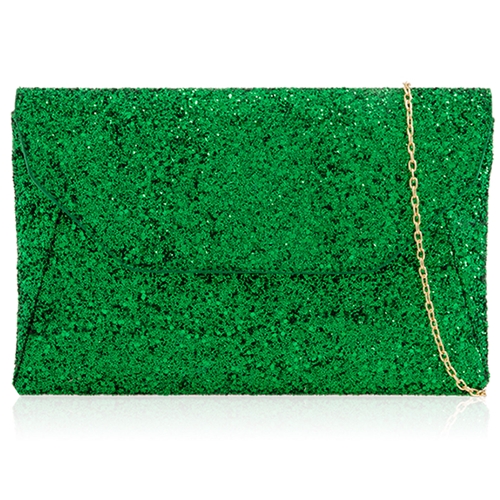 Picture of Xardi London Green Flat Mermaid Glitter Sequin Party Bag