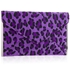 Picture of Xardi London Purple Leopard medium celebrity flat envelope handbag