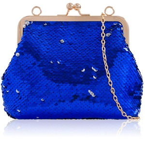 Picture of Xardi London Blue  Satin Mermaid Sequin Pouch