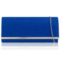 Picture of Xardi London Blue  Glitter Bar Clutch Bag
