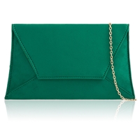 Picture of Xardi London Green Large Flat Suede Diagonal Envelope Clutch Bag 