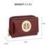 Picture of Xardi London Burgundy Small Patent Trifold Purse