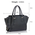 Picture of Xardi London Black Style B Medium Hobo Handbag