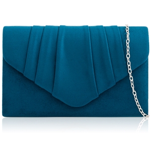 Picture of Xardi London Teal Faux Suede Leather Women Clutch 