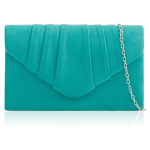 Picture of Xardi London Turquoise Faux Suede Leather Women Clutch 