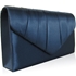 Picture of Xardi London Navy New Women Pleated Satin Envelope Clutch Bridal Party Prom Ladies Evening Bags UK