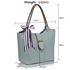 Picture of Xardi London Blue Multi Charm Leather Satchel Handbag 