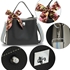 Picture of Xardi London Black/Grey Multi Charm Leather Satchel Handbag 