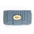 Picture of Xardi London Blue Long Ladies Twist Lock Quilted Purse