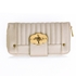 Picture of Xardi London Ivory Long Ladies Twist Lock Quilted Purse