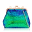 Picture of Xardi London Green Satin Mermaid Sequin Pouch